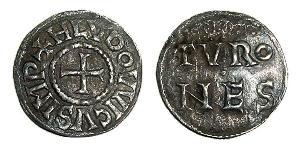 1 Denaro Regno franco (481-843) Argento Ludovico il Pio (778-840)
