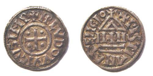 1 Denaro Regno franco (481-843) Argento Ludovico il Pio (778-840)