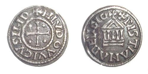 1 Denaro Regno franco (481-843) Argento Ludovico il Pio (778-840)