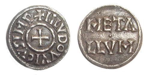 1 Denaro Regno franco (481-843) Argento Ludovico il Pio (778-840)