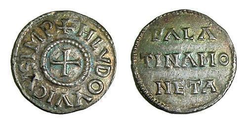 1 Denaro Regno franco (481-843) Argento Ludovico il Pio (778-840)