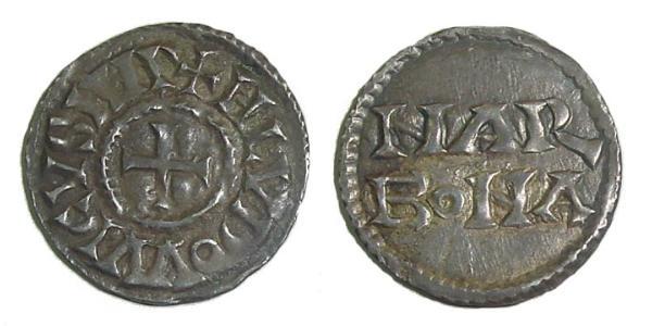1 Denaro Regno franco (481-843) Argento Ludovico il Pio (778-840)