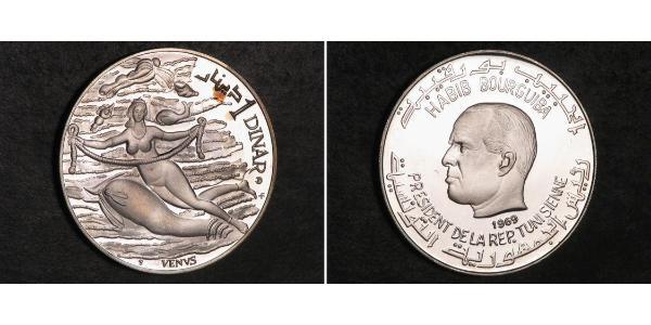 1 Denaro Tunisia Argento 