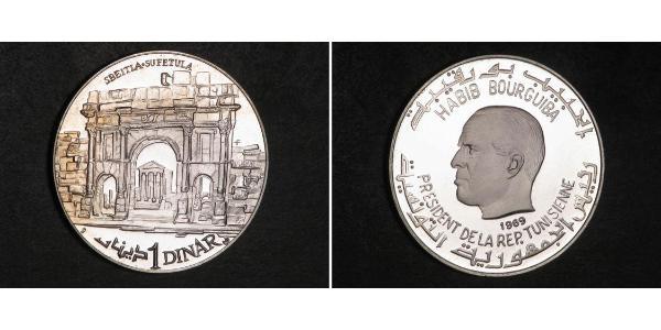 1 Denaro Tunisia Argento 