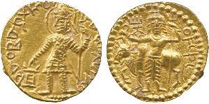 1 Denaro Impero Kusana (60-375) Oro Vasudeva I