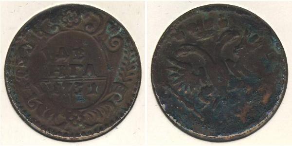 1 Denga Russian Empire (1720-1917) Copper Jelisaweta I Petrowna (1709-1762)