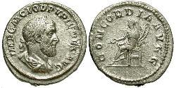1 Denier Empire romain (27BC-395) Argent Maxime Pupien (178-238)