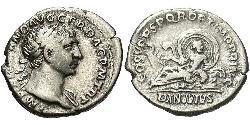 1 Denier Empire romain (27BC-395) Argent Trajan (53-117)
