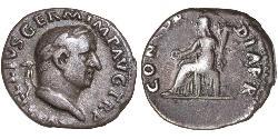 1 Denier Empire romain (27BC-395) Argent Vitellius (15-69)