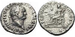 1 Denier Empire romain (27BC-395) Argent Vespasien (9-79)