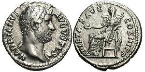 1 Denier Empire romain (27BC-395) Argent Hadrien (76 - 138) 