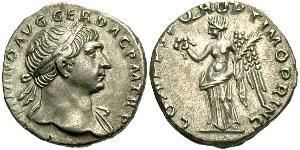 1 Denier Empire romain (27BC-395) Argent Trajan (53-117)