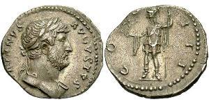 1 Denier Empire romain (27BC-395) Argent Hadrien (76 - 138) 