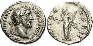 1 Denier Empire romain (27BC-395) Argent Antonin le Pieux  (86-161)