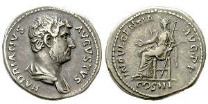 1 Denier Empire romain (27BC-395) Argent Hadrien (76 - 138) 