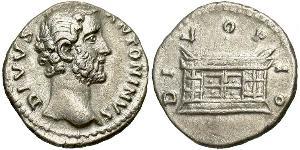 1 Denier Empire romain (27BC-395) Argent Antonin le Pieux  (86-161)