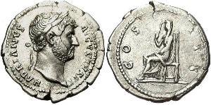 1 Denier Empire romain (27BC-395) Argent Hadrien (76 - 138) 