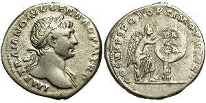 1 Denier Empire romain (27BC-395) Argent Trajan (53-117)