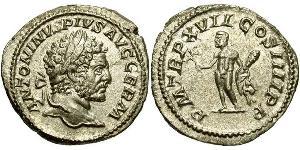 1 Denier Empire romain (27BC-395) Argent Caracalla (188-217)