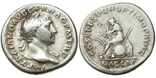 1 Denier Empire romain (27BC-395) Argent Trajan (53-117)