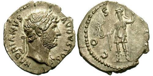 1 Denier Empire romain (27BC-395) Argent Hadrien (76 - 138) 