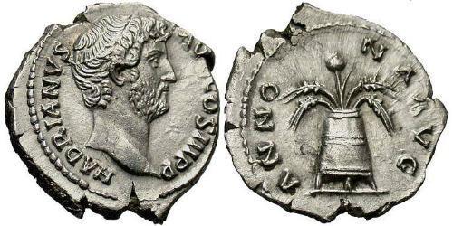 1 Denier Empire romain (27BC-395) Argent Hadrien (76 - 138) 