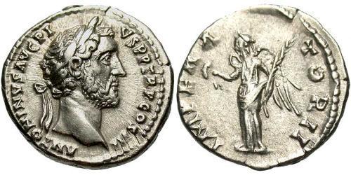 1 Denier Empire romain (27BC-395) Argent Antonin le Pieux  (86-161)