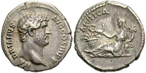 1 Denier Empire romain (27BC-395) Argent Hadrien (76 - 138) 