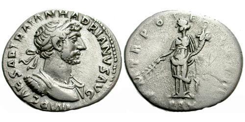 1 Denier Empire romain (27BC-395) Argent Hadrien (76 - 138) 