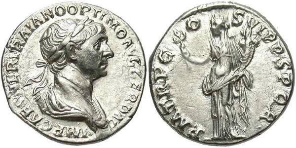 1 Denier Empire romain (27BC-395) Argent Trajan (53-117)