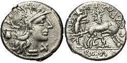 1 Denier République romaine (509BC-27BC) Argent Sextus Pompée (67BC-35BC)