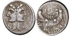 1 Denier République romaine (509BC-27BC) Argent 