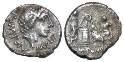 1 Denier République romaine (509BC-27BC) Argent 