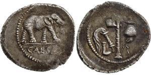 1 Denier République romaine (509BC-27BC) Argent Jules César (100BC- 44 BC)