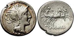 1 Denier République romaine (509BC-27BC) Argent 