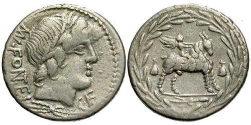 1 Denier République romaine (509BC-27BC) Argent 