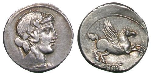 1 Denier République romaine (509BC-27BC) Argent 