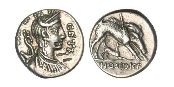 1 Denier République romaine (509BC-27BC) Argent 