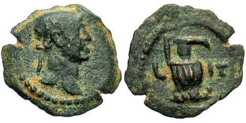 1 Dichalkon Римська імперія (27BC-395) Бронза Траян (53-117)