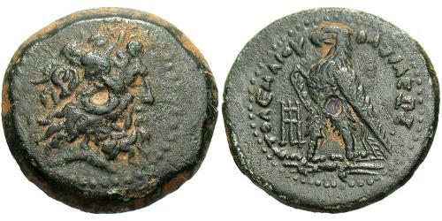 1 Dichalkon Эллинистиический Египет (332BC-30BC) Бронза Птолемей III Эвергет (282BC-222BC)