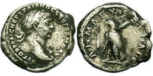 1 Didrachm Imperio romano (27BC-395) Plata Trajano (53-117)