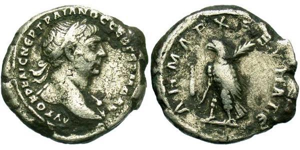 1 Didrachm 羅馬帝國 銀 Trajan (53-117)