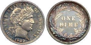 1 Dime / 10 Cent États-Unis d