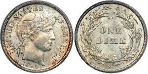 1 Dime / 10 Cent Estados Unidos de América (1776 - ) Cobre/Plata 