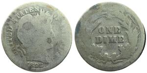 1 Dime / 10 Cent Estados Unidos de América (1776 - ) Cobre/Plata 