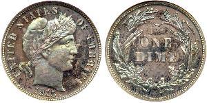 1 Dime / 10 Cent Estados Unidos de América (1776 - ) Cobre/Plata 