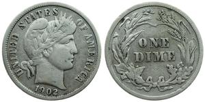 1 Dime / 10 Cent Estados Unidos de América (1776 - ) Cobre/Plata 