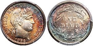 1 Dime / 10 Cent Estados Unidos de América (1776 - ) Cobre/Plata 
