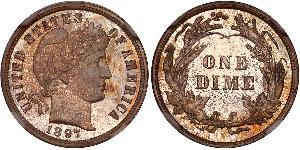 1 Dime / 10 Cent Estados Unidos de América (1776 - ) Cobre/Plata 
