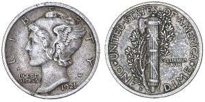 1 Dime / 10 Cent Estados Unidos de América (1776 - ) Cobre/Plata 